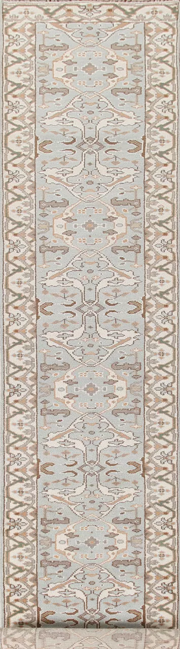 Handmade Oushak Oriental Runner Rug 3x16