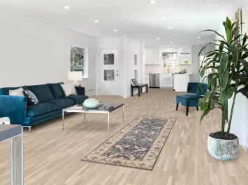 Blue Oushak Indian Runner Rug 3x8