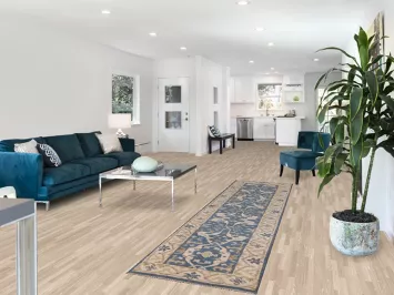 Blue Oushak Indian Runner Rug 3x10