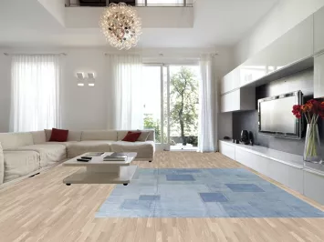 Blue Geometric Kilim Turkish Area Rug 10x13