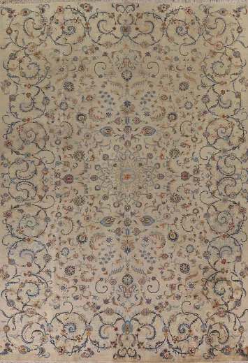 All-Over Floral Kashan Persian Area Rug 9x12