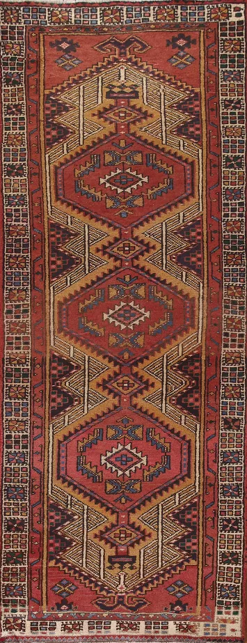 Geometric Ardebil Persian Runner Rug 3x10