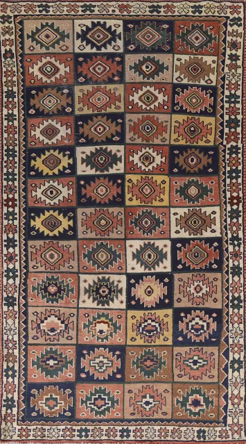 Vintage Bakhtiari Persian Rug 4x7