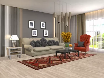 Vintage Wool Ardebil Persian Runner Rug 4x10