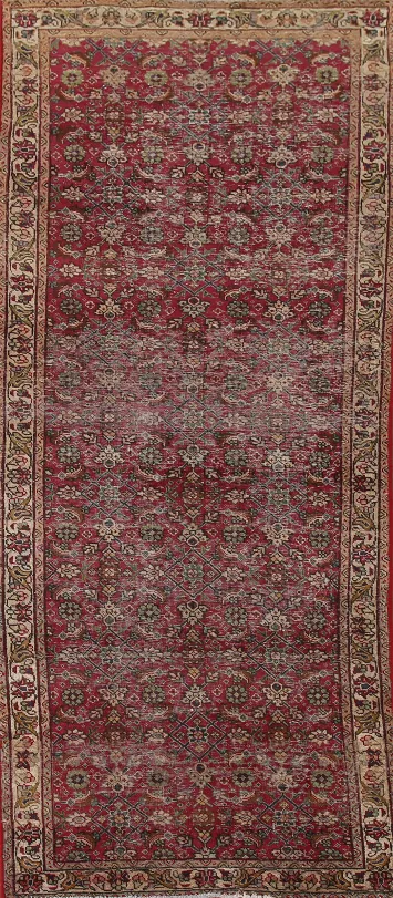 Vintage Tabriz Persian Runner Rug 3x9