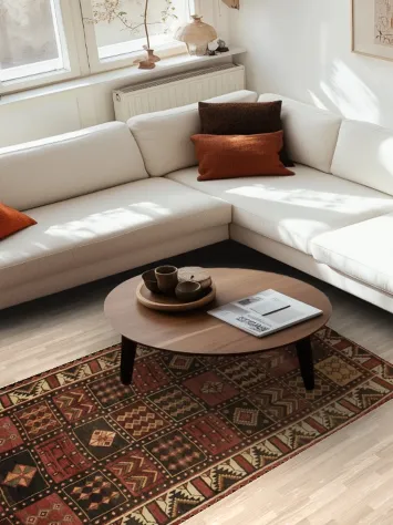 Vintage Garden Design Bakhtiari Persian Rug 4x8