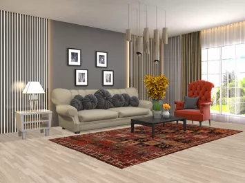 Vegetable Dye Bakhtiari Persian Area Rug 5x9