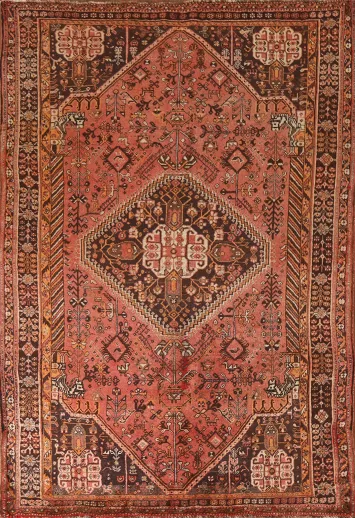 Vegetable Dye Shiraz Persian Area Rug 5x8