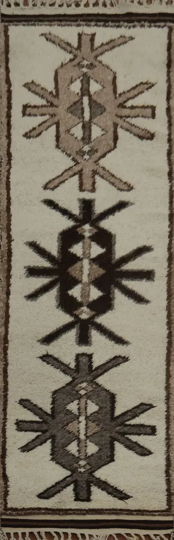 Vegetable Dye Kurdish Turkish Runner Rug 3x12