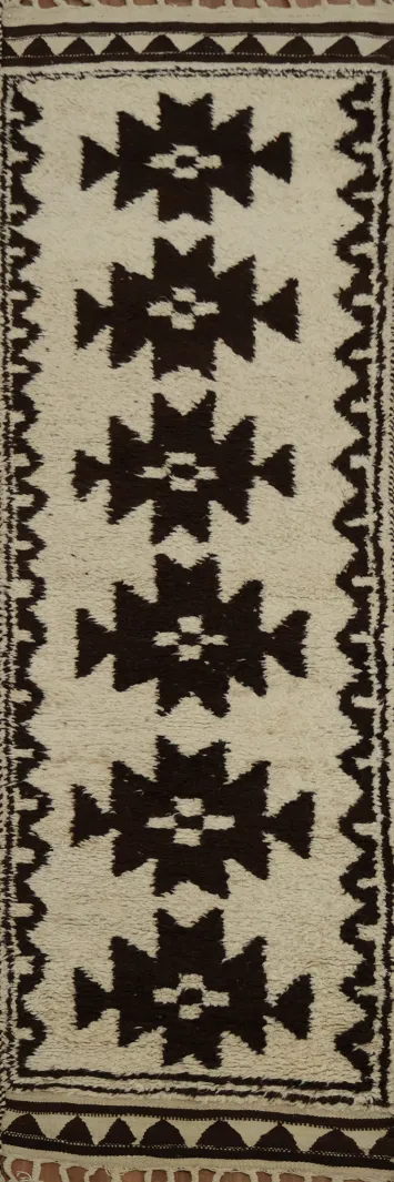 Natural Dye Kurdish Turkish Runner Rug 3x11