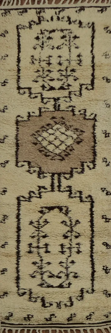 Natural Dye Kurdish Turkish Runner Rug 3x11