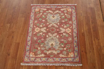 Brown Floral Kazak Oriental Foyer Rug 2x3