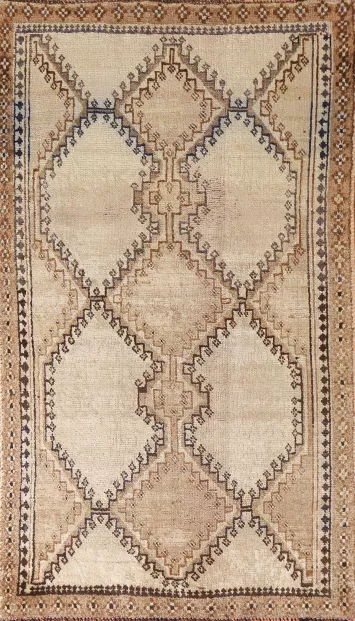 Geometric Gabbeh Persian Rug 3x6