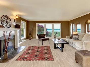 All-Over Geometric Bakhtiari Persian Area Rug 5x9