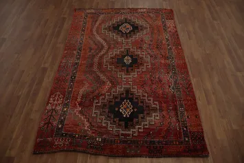Geometric Wool Qashqai Persian Rug 5x7
