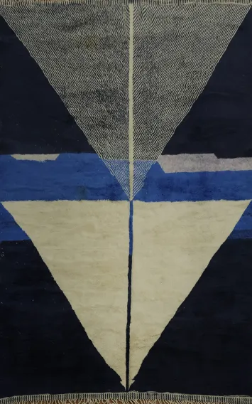 Modern Artistic Bold Geometric Moroccan Persian Area Rug 8x11