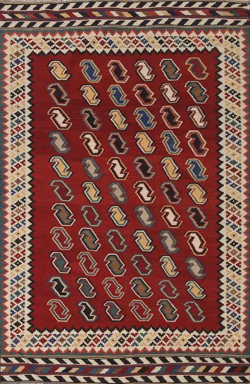 Vegetable Dye Kilim Persian Area Rug 5x8
