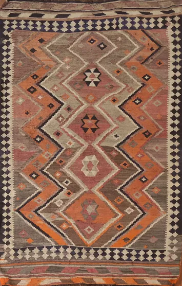 Vegetable Dye Kilim Persian Area Rug 5x8