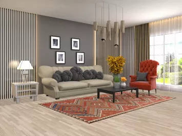 Vegetable Dye Kilim Qashqai Persian Area Rug 5x9