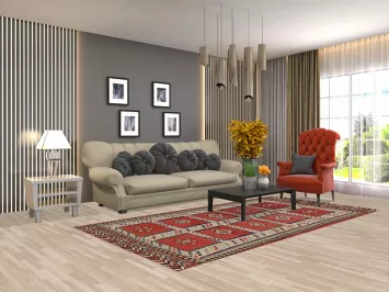 Antique Vegetable Dye Kilim Qashqai Persian Rug 5x9