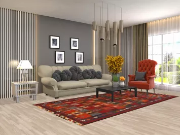 Masterpiece Vegetable Dye Kilim Qashqai Persian Rug 5x10