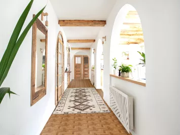 Plush Geometric Anatolian Turkish Runner Rug 4x11