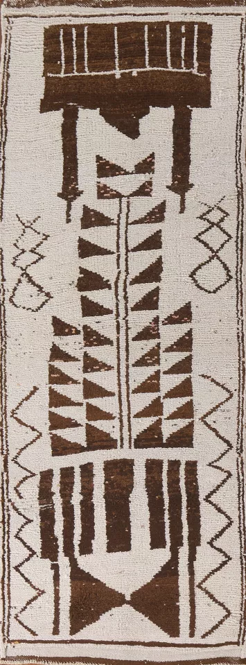 Natural Dye Anatolian Oriental Runner Rug 3x9