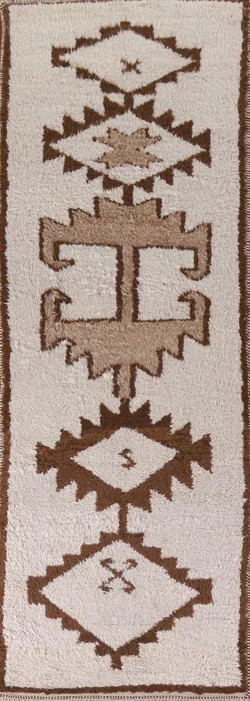 Natural Dye Anatolian Turkish Runner Rug 3x12