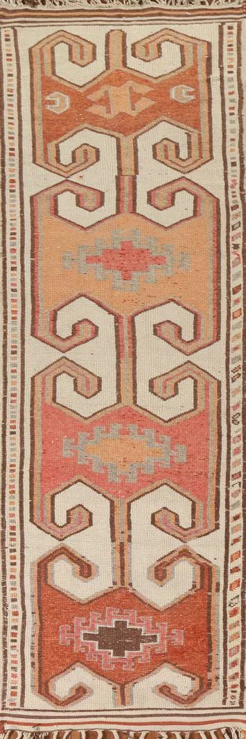 Turkish Anatolian Natural Dye Runner Rug 3x13