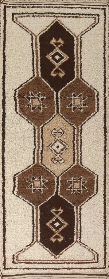 Natural Dye Anatolian Turkish Runner Rug 4x10