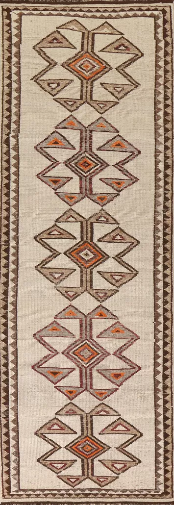 Natural Dye Anatolian Turkish Runner Rug 3x12