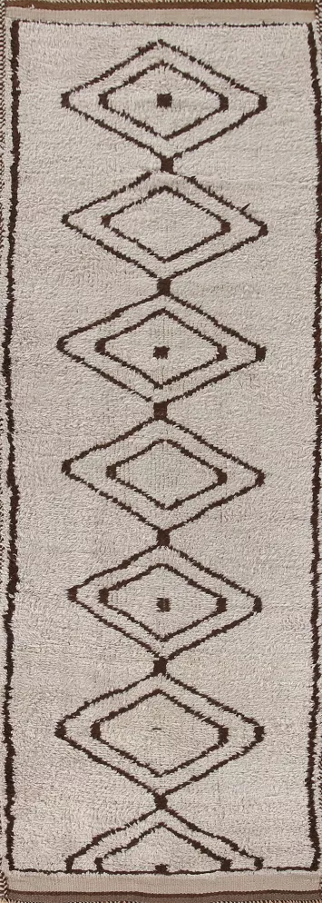 Geometric Anatolian Turkish Runner Rug 3x10