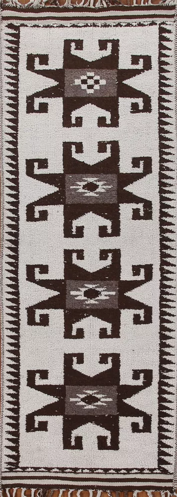 Natural Dye Anatolian Oriental Runner Rug 3x12