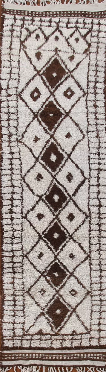 Plush Turkish Anatolian Wool Runner Rug 3x13