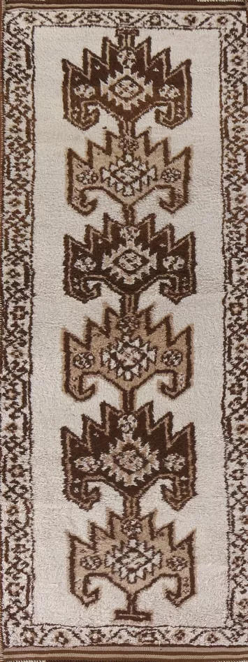 Natural Dye Anatolian Turkish Runner Rug 4x12