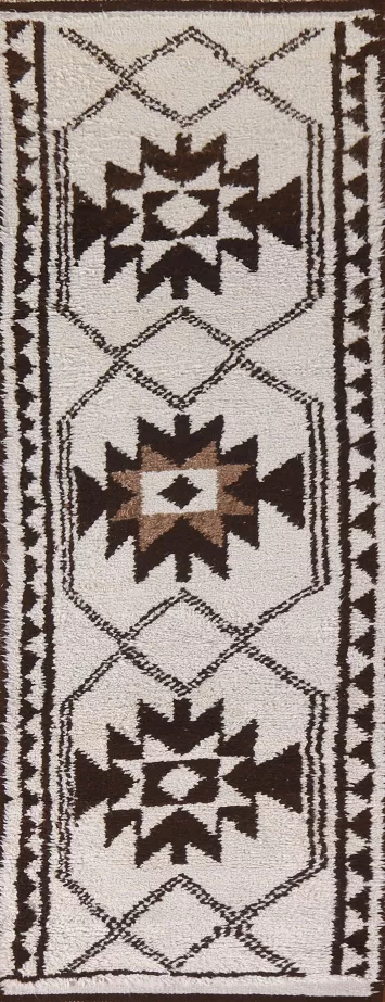 Tribal Wool Anatolian Turkish Runner Rug 3x10