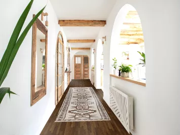 Natural Dye Anatolian Oriental Runner Rug 3x13