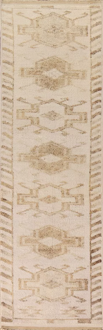Geometric Anatolian Turkish Runner Rug 3x13