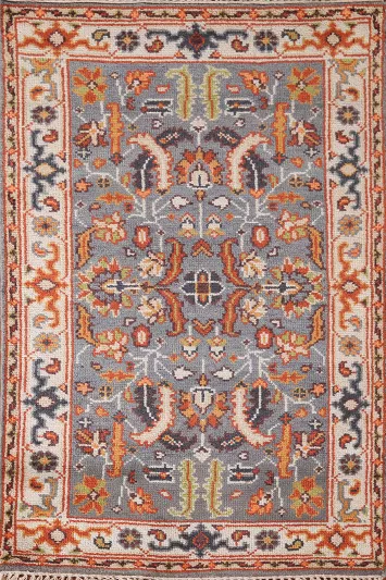 Handmade Gray Heriz Indian Rug 3x5