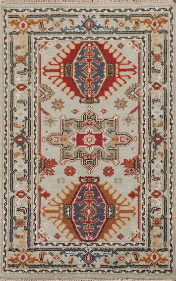 Geometric Kazak Indian Rug 3x5