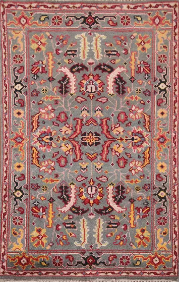 All-Over Gray Heriz Oriental Rug 3x5