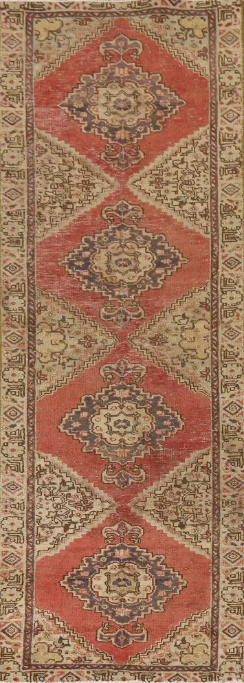 Geometric Tabriz Persian Runner Rug 2x9