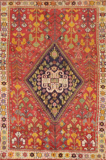 Handmade Wool Shiraz Persian Rug 4x6