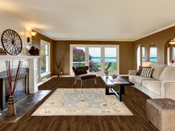 Handmade Blue Oushak Turkish Area Rug 6x9