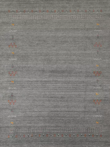 Silver Gray Gabbeh Living Room Area Rug 8x10