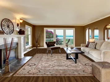 All-Over Oushak Living Room Area Rug 9x12