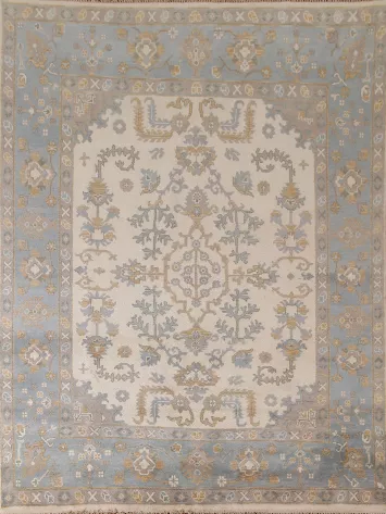 Ivory Oushak Living Room Area Rug 8x10