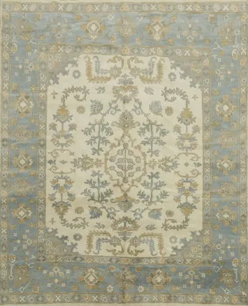 Timeless Traditional Patterned Rug in Gentle Pastel Tones 8x10 ft