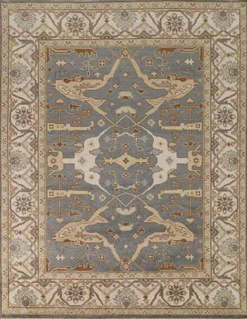 Gray Oushak Oriental Area Rug 8x10