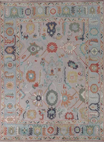 All-Over Floral Oushak Living Room Area Rug 8x10
